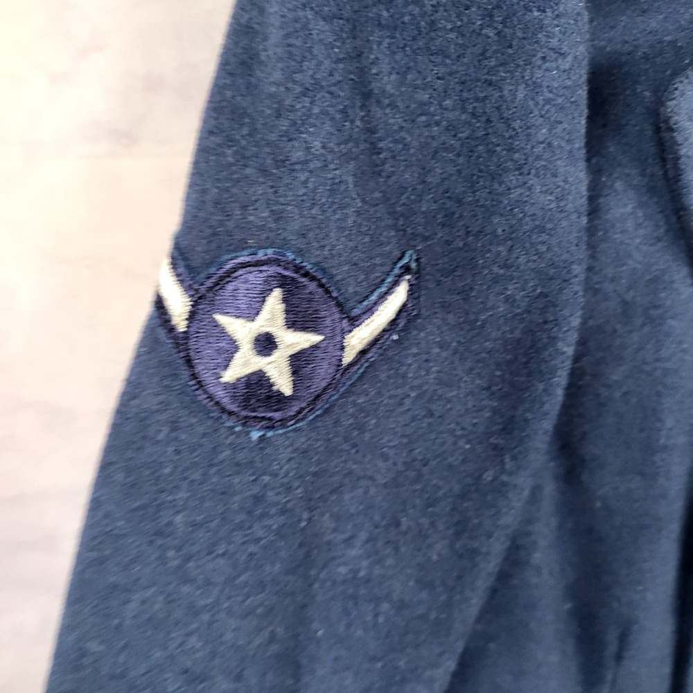 VINTAGE 1951 Wearbest Coat Co Wool Overcoat Blue 85 28oz USAF Size 35S MENS SMAL - Picture 4 of 16